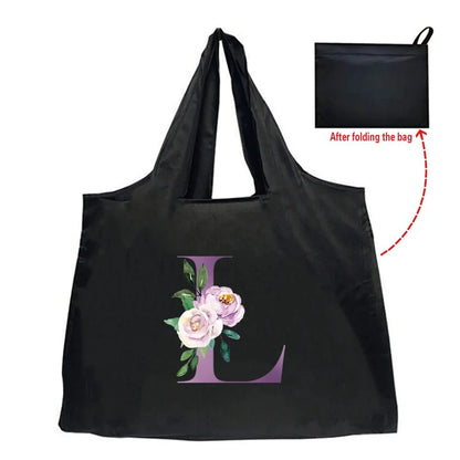 Eco-Friendly Shopping Bag - Purple Letter Series