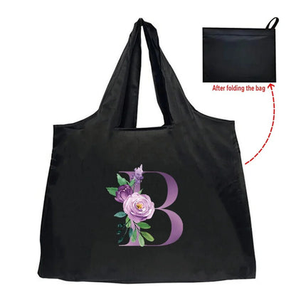 Eco-Friendly Shopping Bag - Purple Letter Series