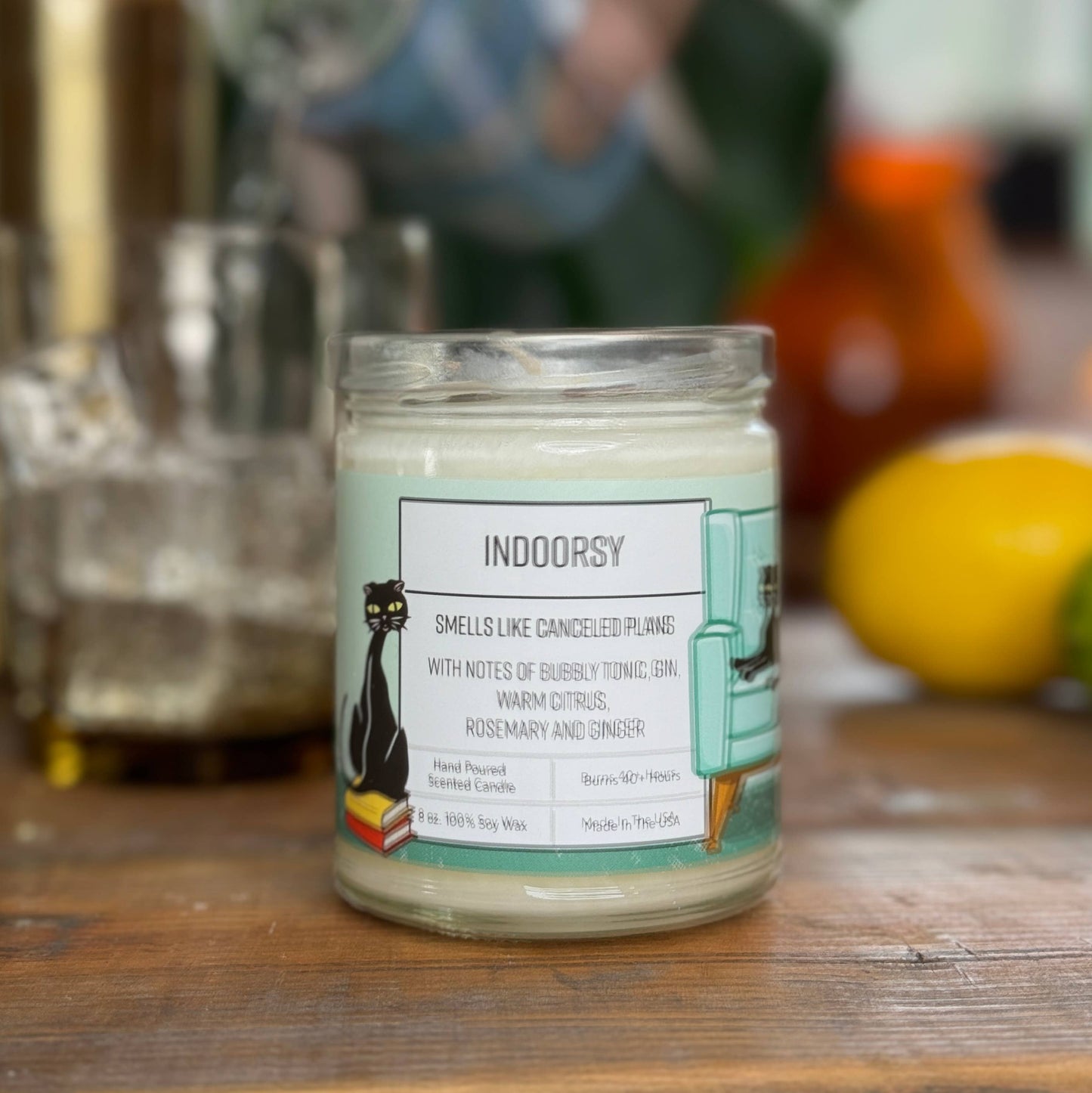 Indoorsy Gin & Tonic 8oz Soy Wax Candle