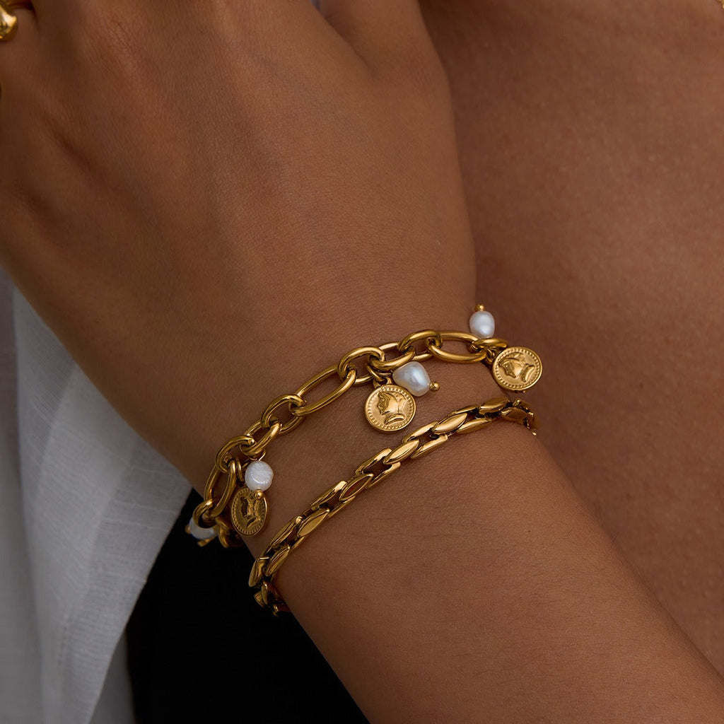 18k gold light luxury high-end bracelet