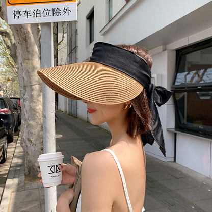 Bow Knot Beach Sunscreen Big Brim Hat