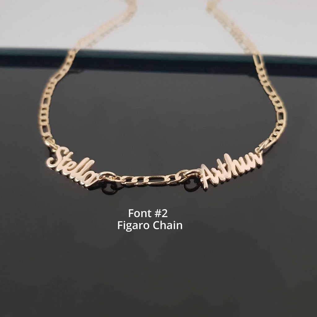 Custom Multiple Name Necklace with Chain Options