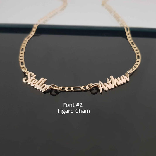 Custom Multiple Name Necklace with Chain Options