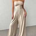 High-Waist Wide-Leg Pants & Tube Top Set – 6 Colors, S–2XL