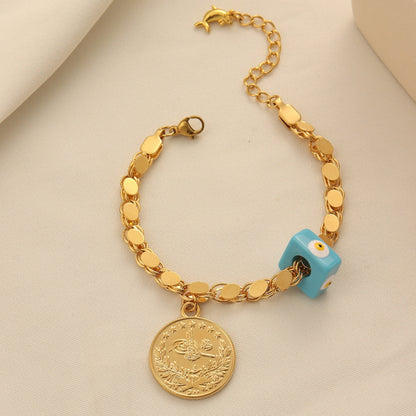 Bohemian Evil Eye Coin Bracelet