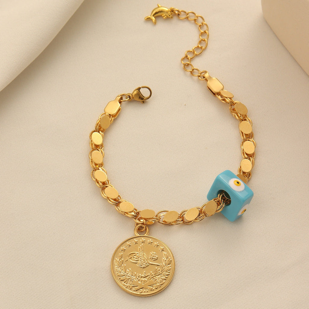 Bohemian Evil Eye Coin Bracelet