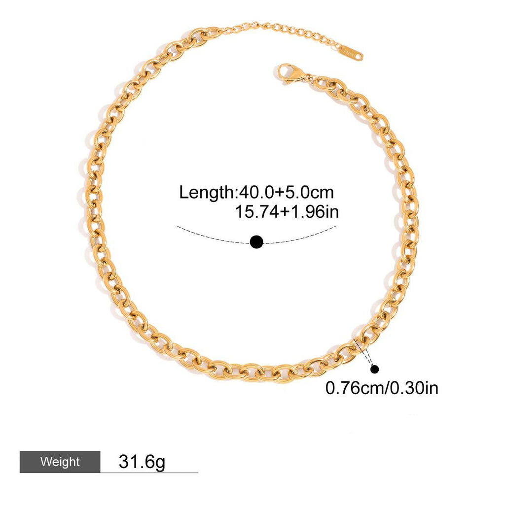 18K gold chain design exquisite simple necklace