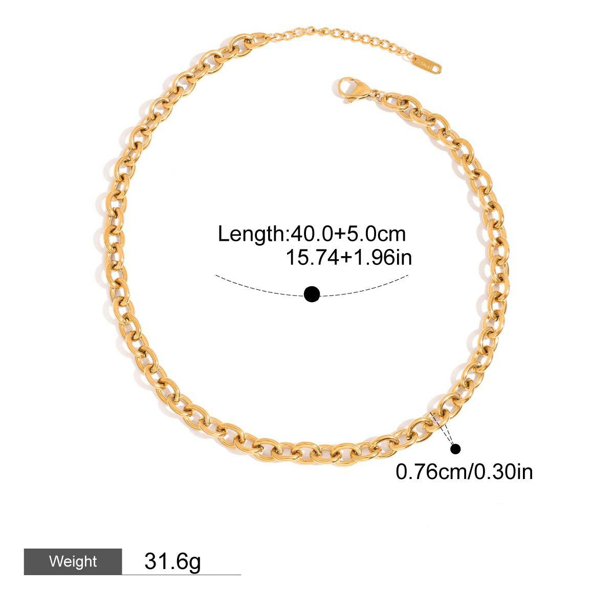 18K gold chain design exquisite simple necklace