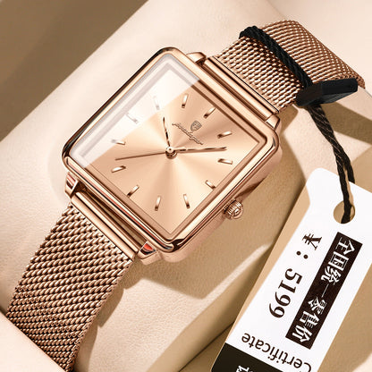 Womens Quartz Square Watch