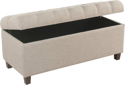 Tufted ExtraLarge Storage Ottoman Bench Hinged Lid