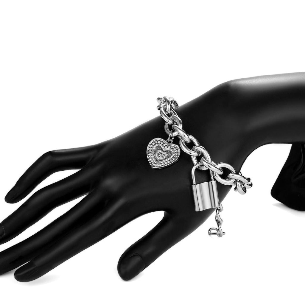 18k gold multi-layer lock-shaped retro street style bracelet