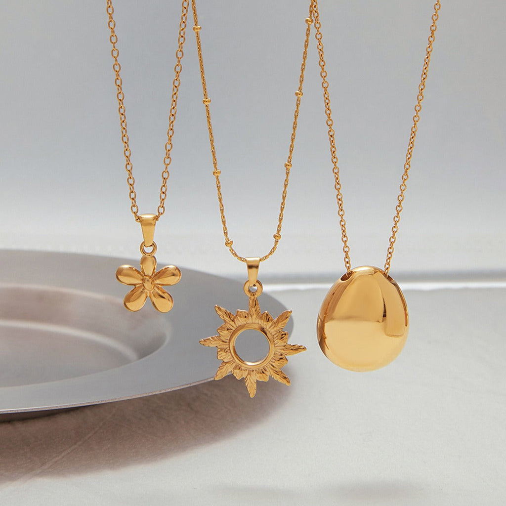 18K Gold Geometric Design Trendy Personality Necklace