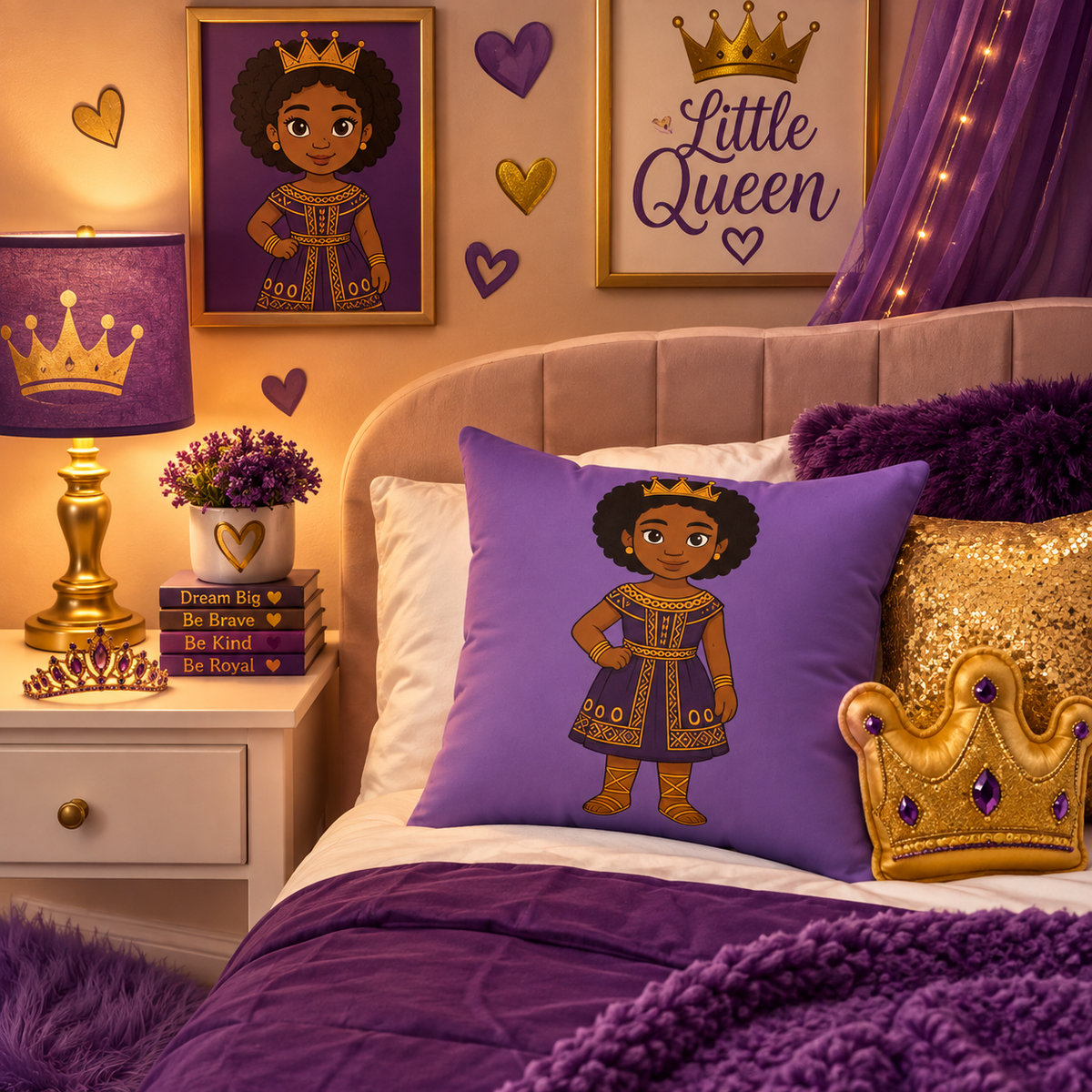 “Little Queen” Throw Pillow