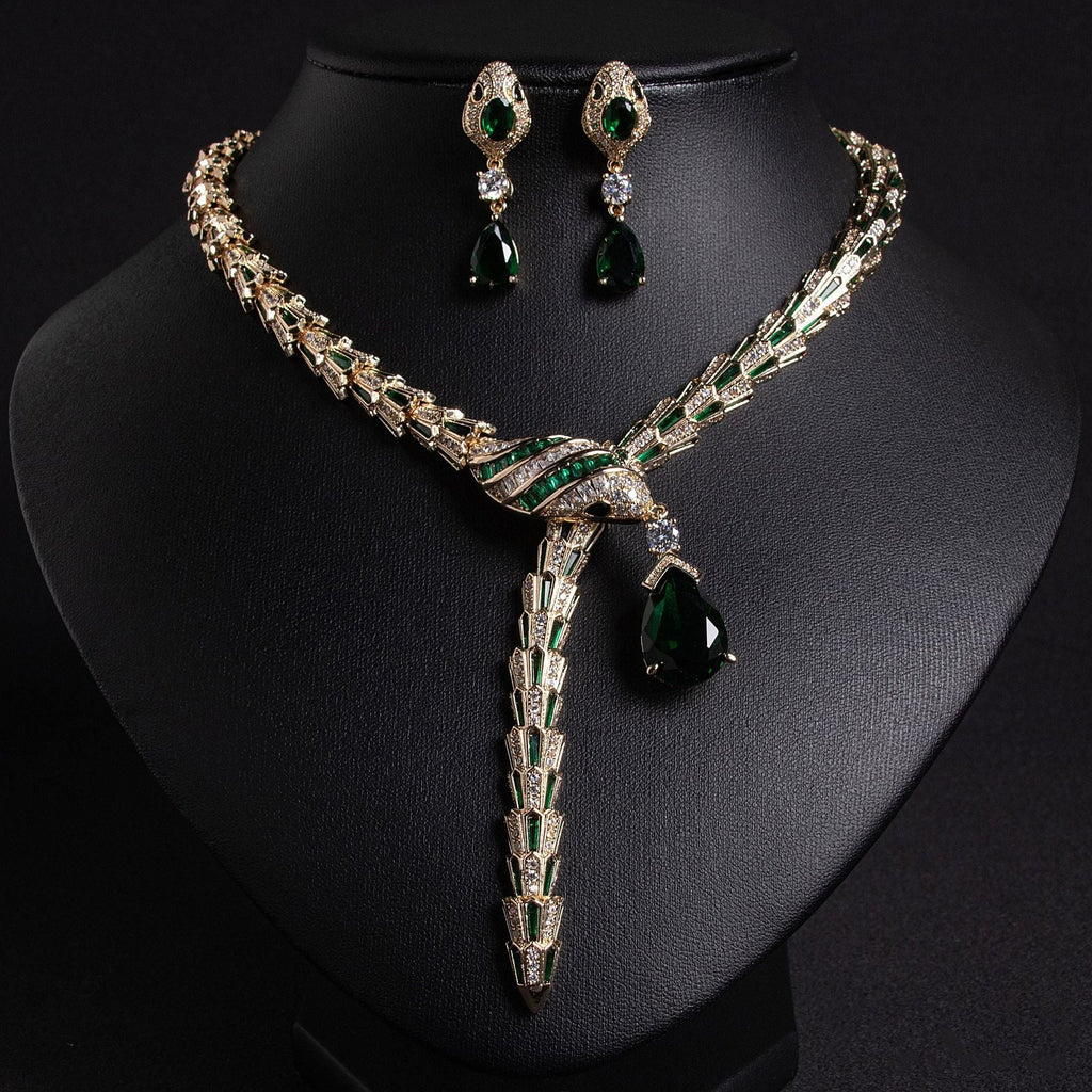 18k Gold Serpent Jewelry Set