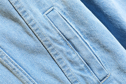 Women's Oversized Washed Denim Jacket – Hooded Loose Korean Style