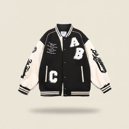 Y2K Oversized Lamb-Wool Bomber Jacket Women