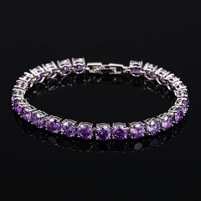 S925 Sterling Silver Lightweight Luxury Zircon Bracelet