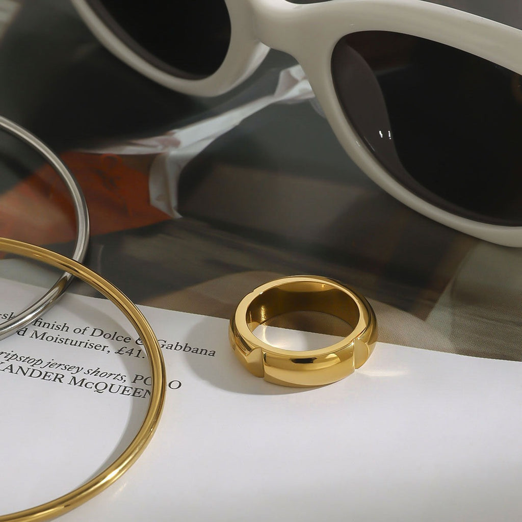 18k gold light luxury high-end ring