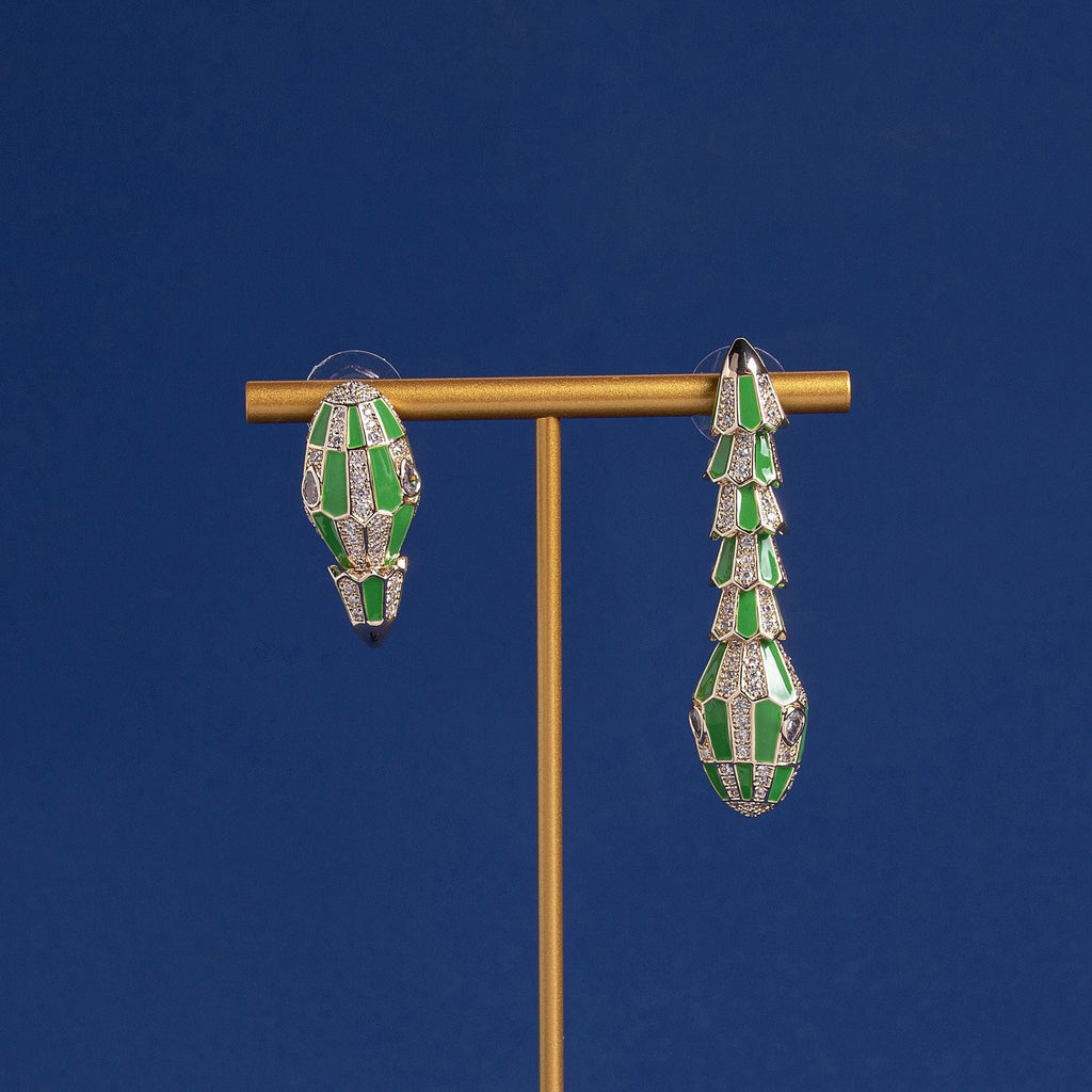 S925 Silver Snake-Shaped Enamel Necklace