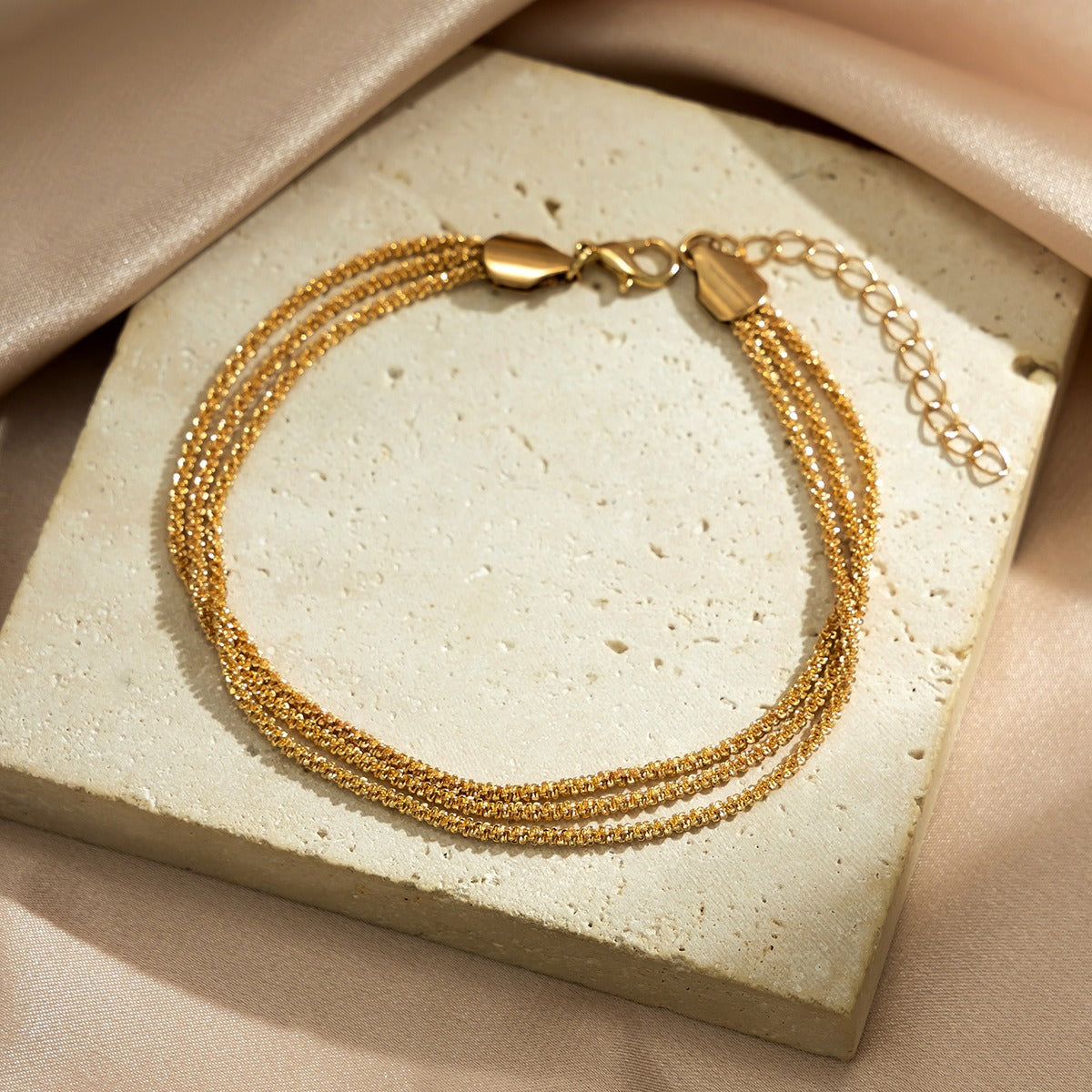 Sparkling naked chain multi-layer wrapped chain