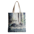 Flannel Cat Tote Bag – Zippered, Two-Sided Printed Shoulder Bag
