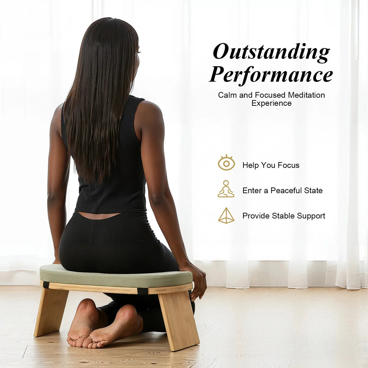 Foldable Kneeling Meditation Bench