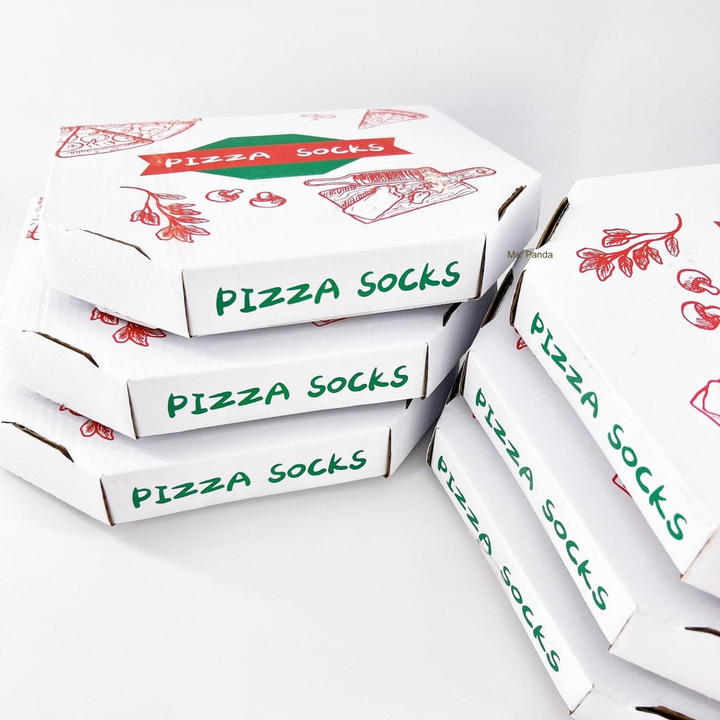 Pizza Socks Gift Box – 4 Pairs of Funny Food-Themed Socks