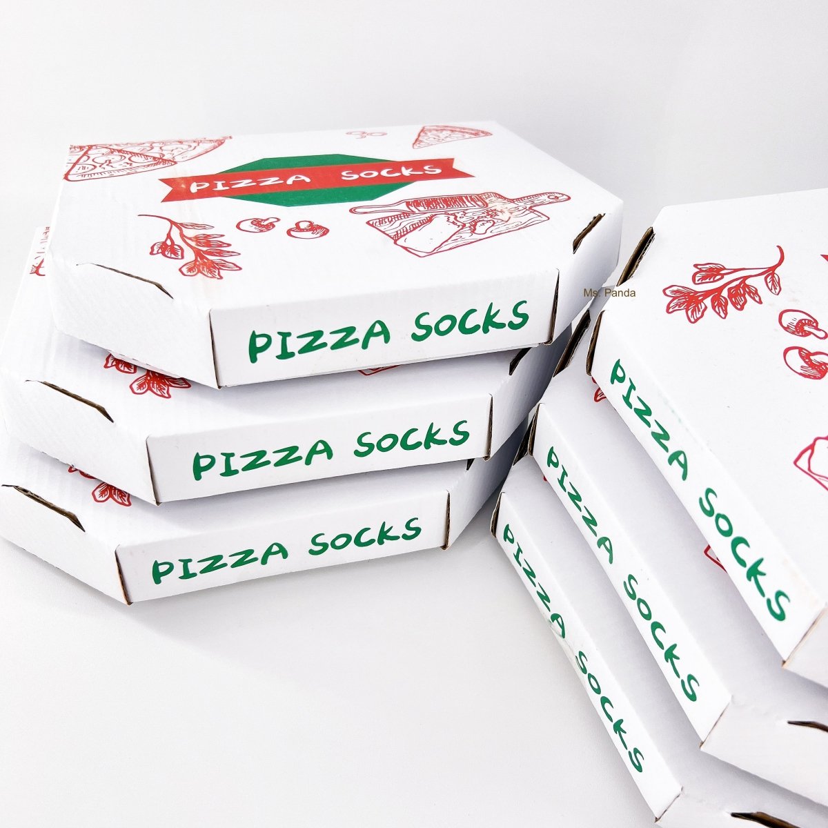 Pizza Socks Gift Box – 4 Pairs of Funny Food-Themed Socks