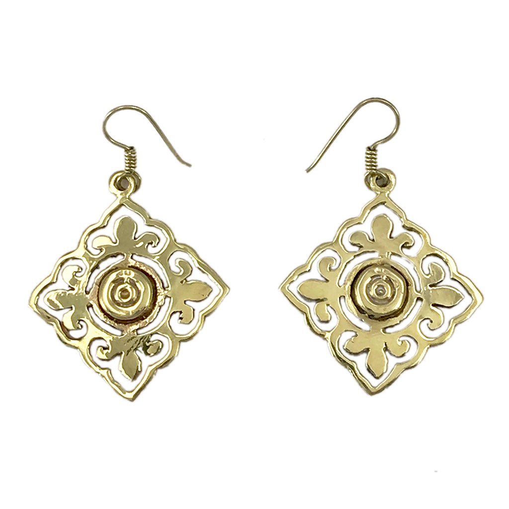 Angkor Bullet Earrings Recycled Brass Bullet Casing Handcast Peace Jewelry