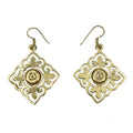 Angkor Bullet Earrings Recycled Brass Bullet Casing Handcast Peace Jewelry