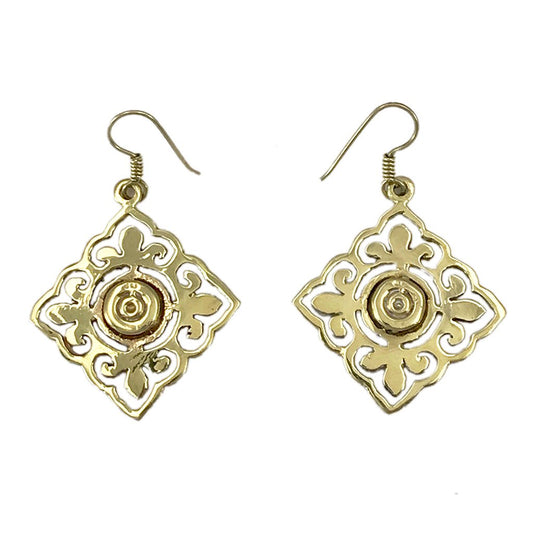 Angkor Bullet Earrings Recycled Brass Bullet Casing Handcast Peace Jewelry