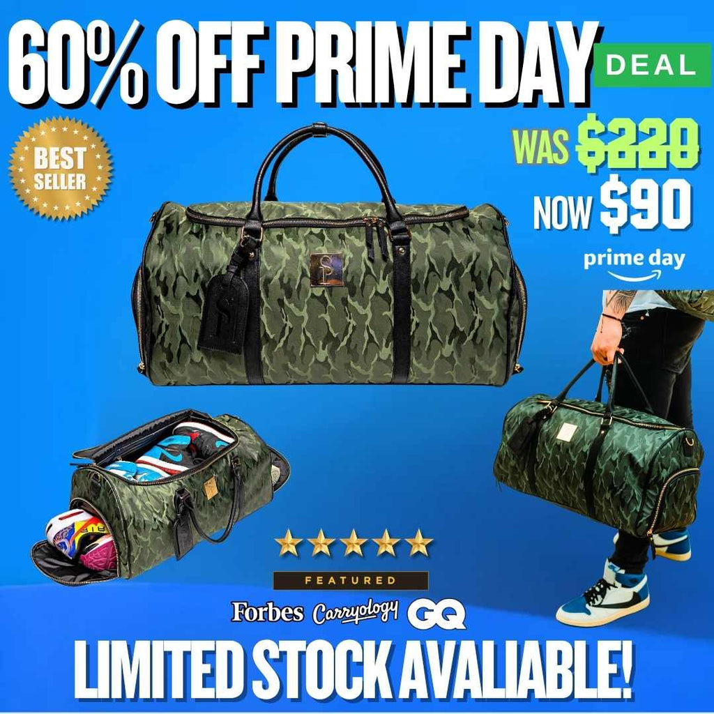 Green Camo Weekender Duffle Bag (FLASH SALE)