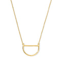 Half Moon Necklace Minimalist Silver Crescent Pendant Recycled Chain