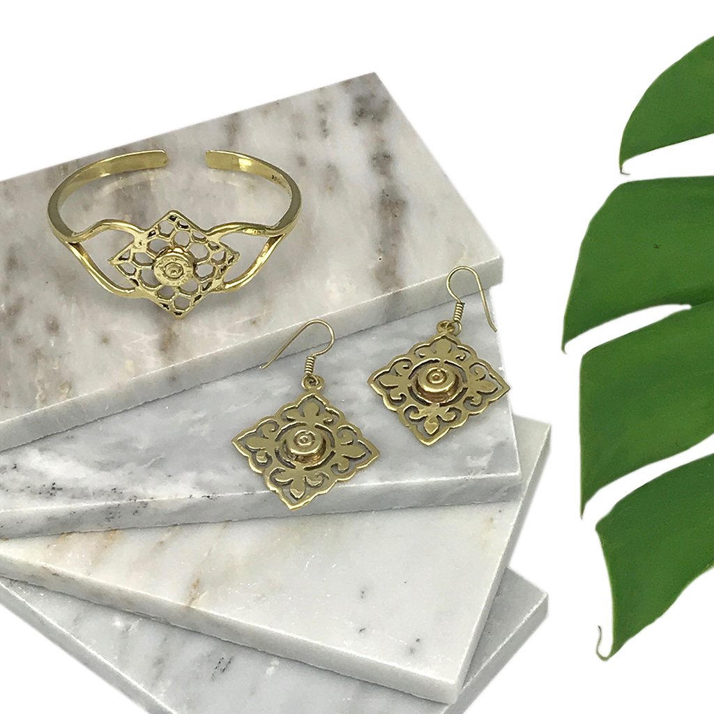 Angkor Bullet Earrings Recycled Brass Bullet Casing Handcast Peace Jewelry
