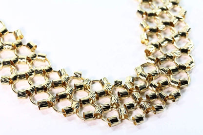 Honeycomb Gold Plated Necklace Pendant For Women Everyday