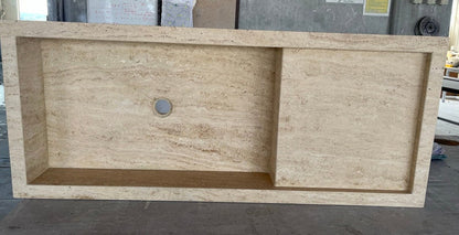 Travertine Natural Stone Bathroom Sink - Custom Premium Sealed Luxurious Finish