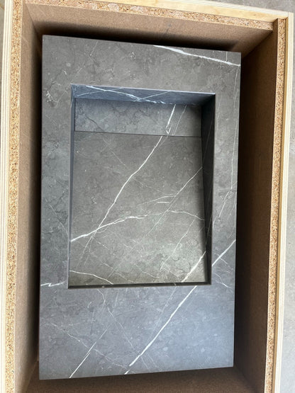 Pietra Grey Engineered Porcelain Bathroom Sink Italian Handcrafted
