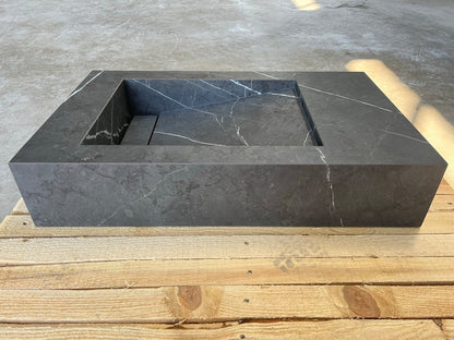 Pietra Grey Engineered Porcelain Bathroom Sink Italian Handcrafted