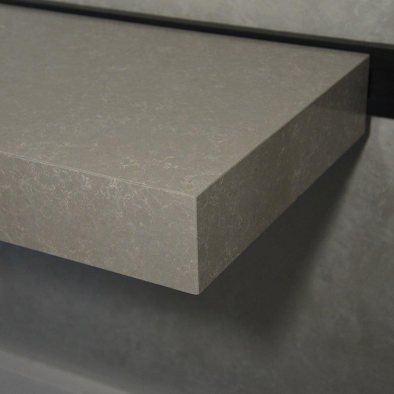Handcrafted Custom Gray Quartz Kitchen Sink - Premium Engineered Rectangular Design