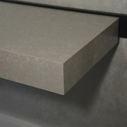 Handcrafted Custom Gray Quartz Kitchen Sink - Premium Engineered Rectangular Design
