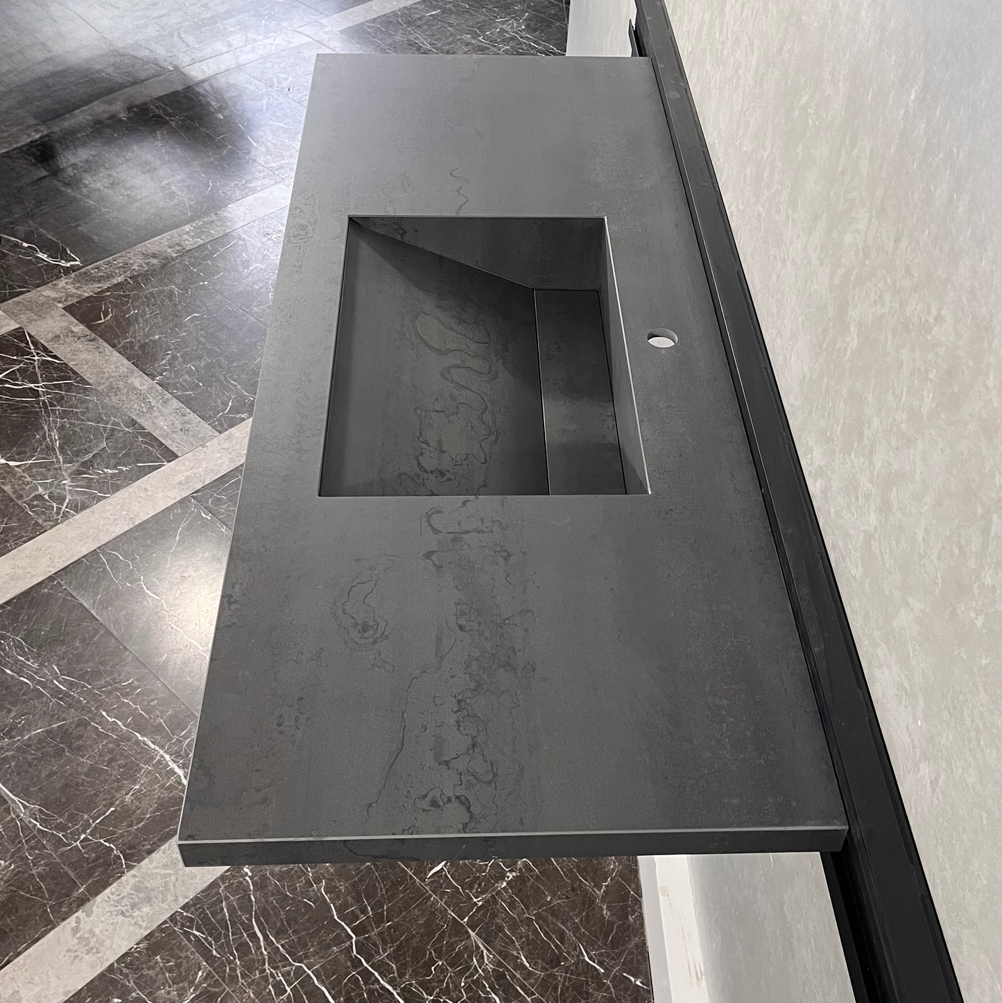 Dark Engineered Porcelain Kitchen Sink - Premium Handcrafted