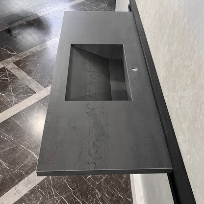 Dark Engineered Porcelain Kitchen Sink - Premium Handcrafted