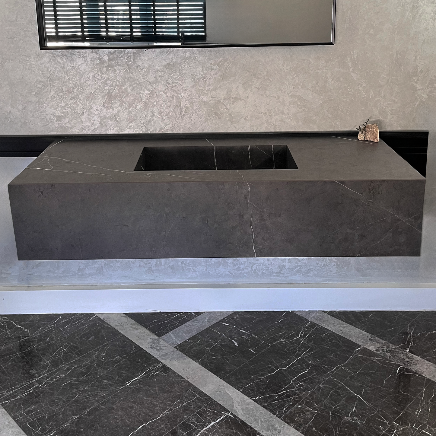 Engineered Stone Kitchen Sink Infinity Pietra Grey Handcrafted