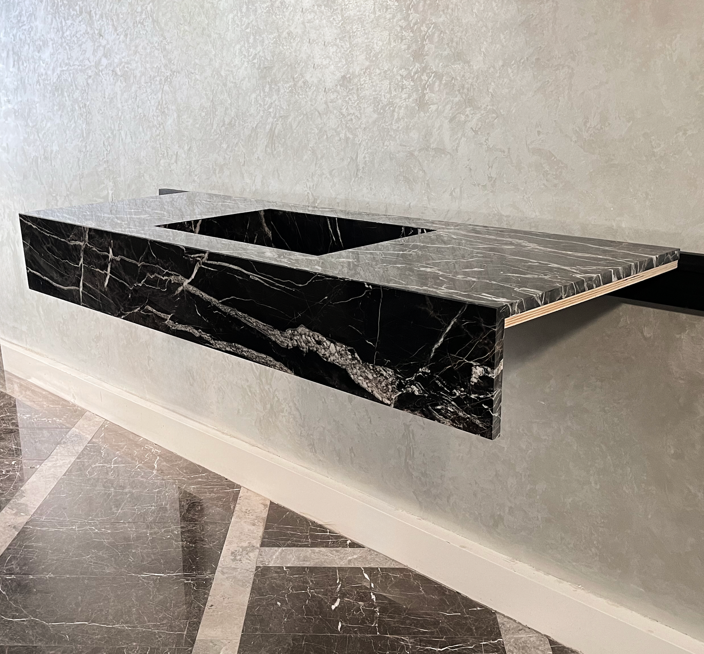 Alexandra Black Marble Vanity Sink - Custom Handcrafted Artisan