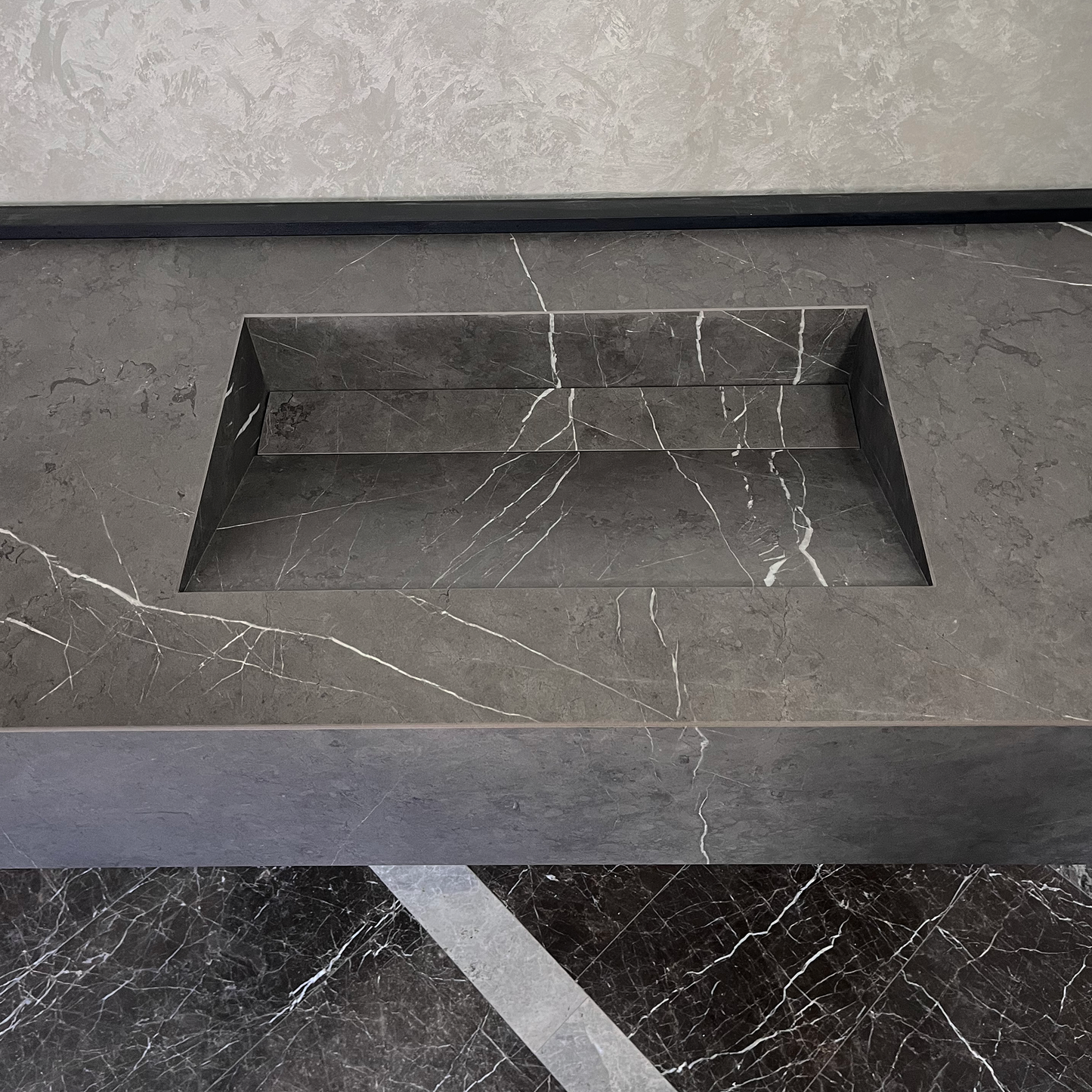 Engineered Stone Kitchen Sink Infinity Pietra Grey Handcrafted