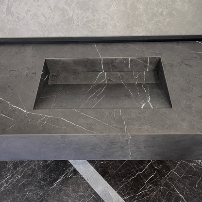 Engineered Stone Kitchen Sink Infinity Pietra Grey Handcrafted