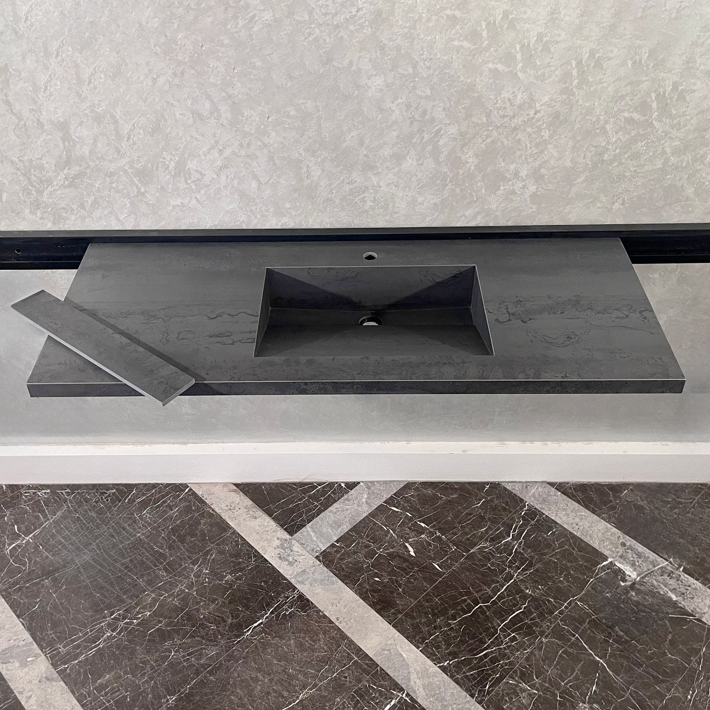 Dark Engineered Porcelain Kitchen Sink - Premium Handcrafted