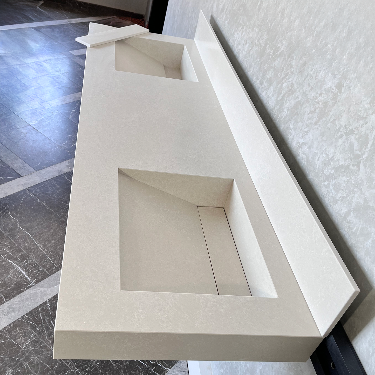 Engineered Quartz Double Sink - Handcrafted Custom Premium Design