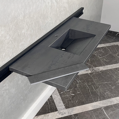 Dark Engineered Porcelain Kitchen Sink - Premium Handcrafted