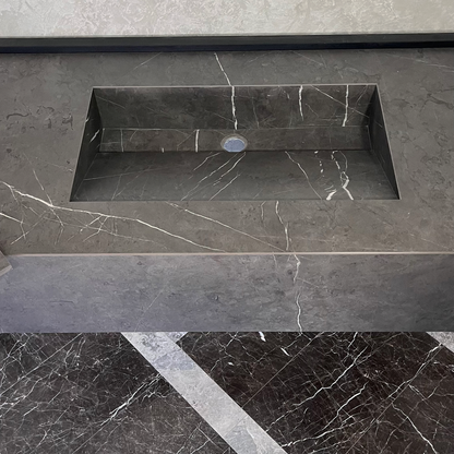Engineered Stone Kitchen Sink Infinity Pietra Grey Handcrafted